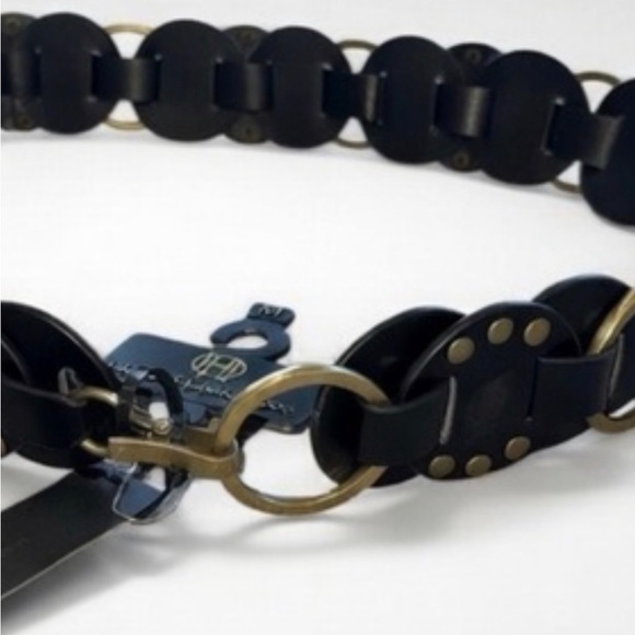 NWT HOUSE OF HARLOW 1960 WOMEN\'S STATEMENT LINK BLACK BELT- LARGE main image 5
